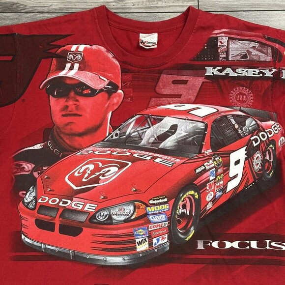 Vintage Y2K Kasey Kane Nascar AOP T Shirt - Picture 3 of 6